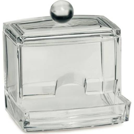 Kosmetická dóza SAFIRA plast, transparent, 9x7x9,5cm - Kela
