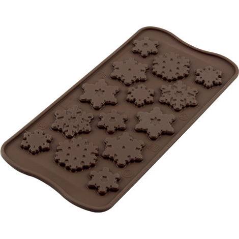 Silikonová forma na čokoládu – sněhové vločky - Silikomart