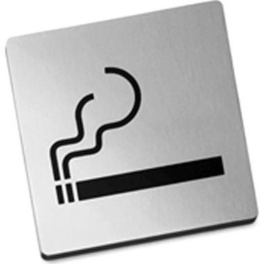 Nerezová samolepící tabulka, Kouření povoleno - Zack