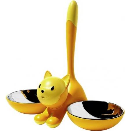 Miska pro kočku Tigrito žlutá - Alessi