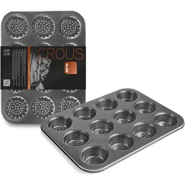 Perforovaná forma na pečení na 12 muffinů 35,5x26,5x3,5cm - Ibili