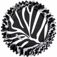 Černé a bílé Zebra standardní košíčky - Wilton