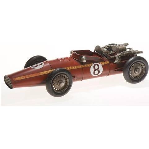 Plechový model retro formule závodní červená 28cm - IntArt