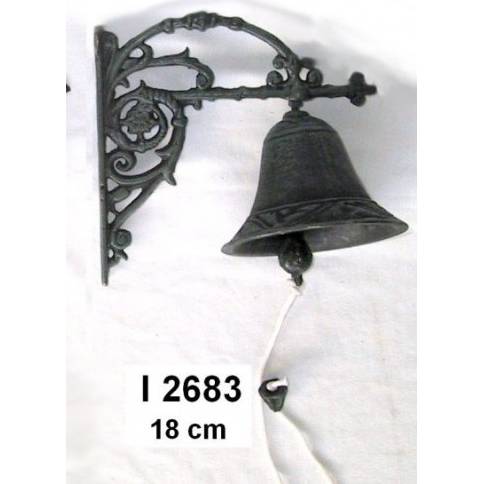 Šedý litinový zvon střední, 18 cm - IntArt