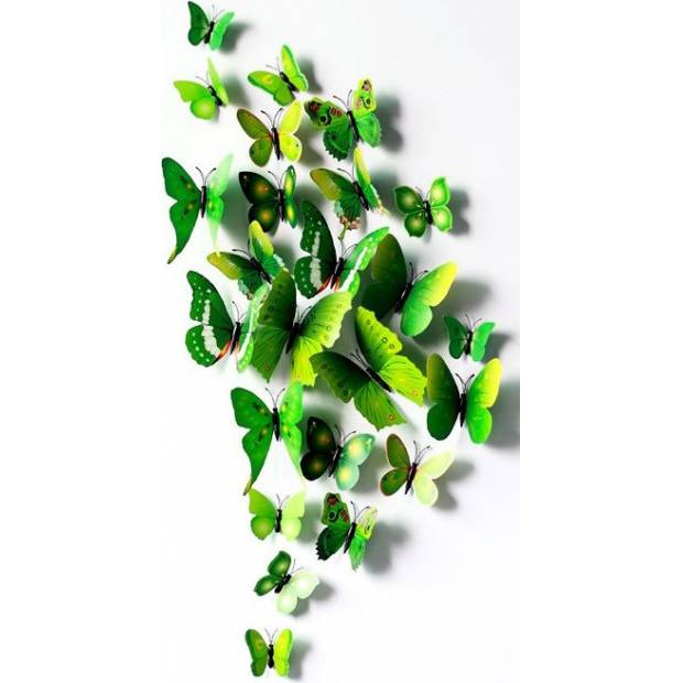 Samolepky na zeď 3D motýlci zelení - Nalepovací tabule