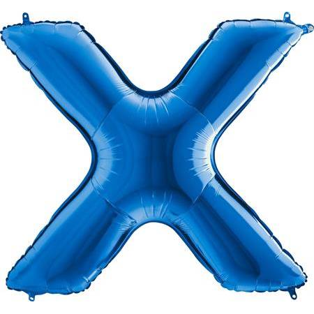 Nafukovací balónek písmeno X modré 102 cm - Grabo