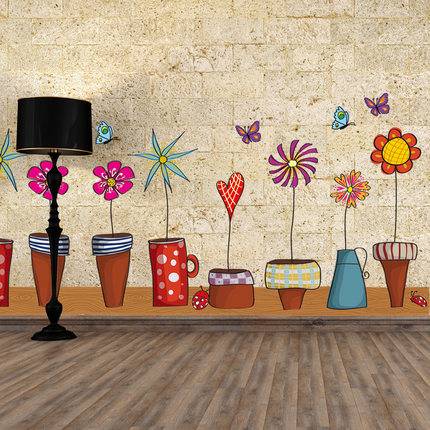 Samolepky na zeď - květiny a motýlci - Nalepovací tabule