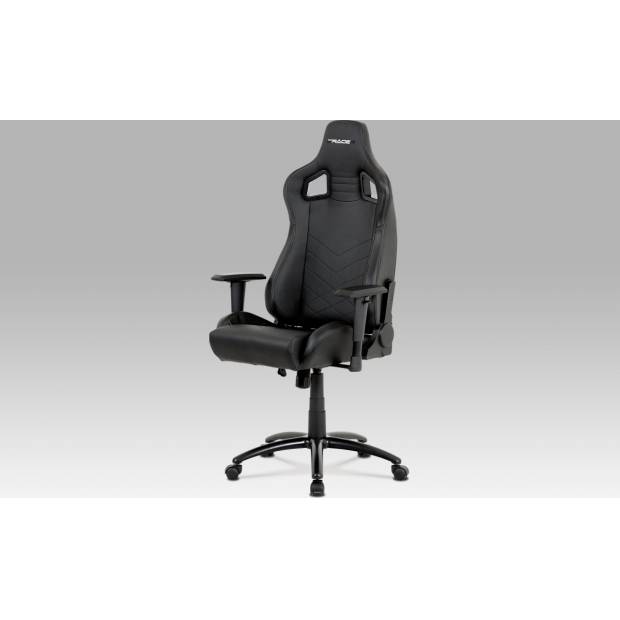 Kancelářská židle, černá ekokůže, houpací mech, kovový kříž KA-N770 BK Art