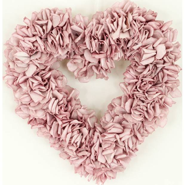Srdce z pěnových růžiček, barva lila, umělá dekorace PRZ2971 Art