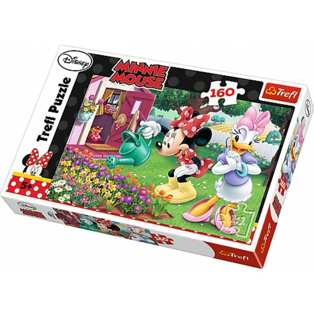 Puzzle 160 - Zalívání květin / Disney Minnie 4915328 Trefl