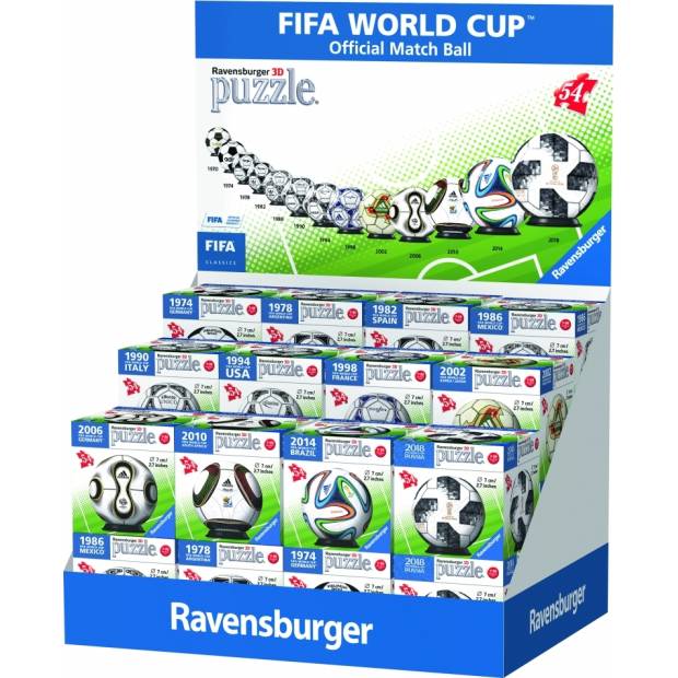 Adidas Mistrovství světa ve fotbalu - displej (24ks/D); 3D, 54 dílků 2411937 Ravensburger