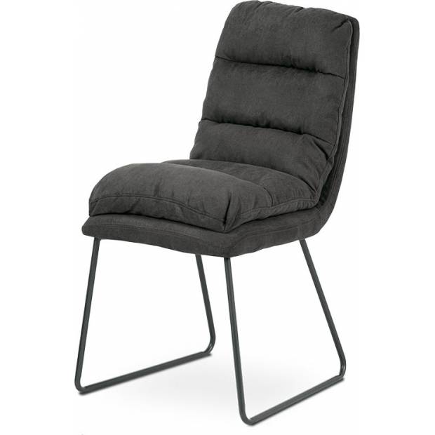 Jídelní židle, šedá látka, kov šedý mat DCH-255 GREY3 Art