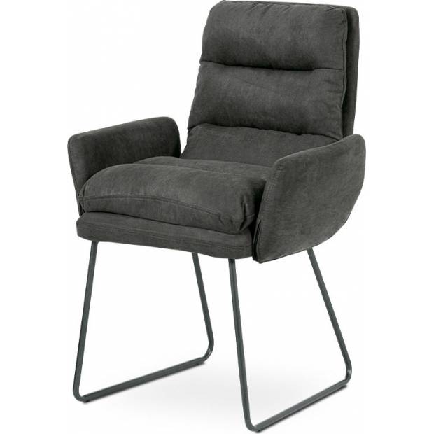 Jídelní židle, šedá látka, kov šedá mat DCH-256 GREY3 Art